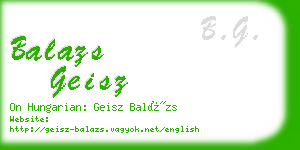 balazs geisz business card